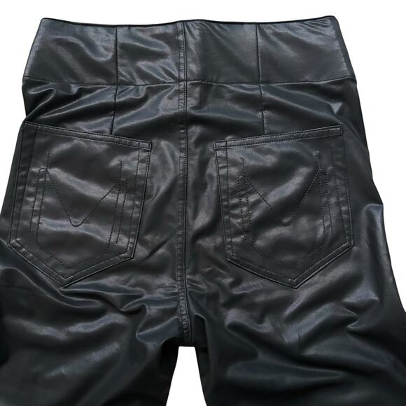 Show Me Your Mumu Nashville Pull On Flare Pant in Black Faux Leather XS NWOT - Picture 5 of 6